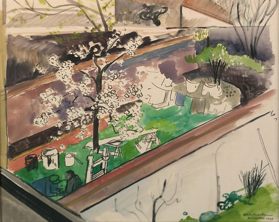 Felix Nussbaum The Backyard at the Rue Archimède, 1938, Yad Vashem Art Collection