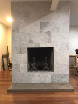 Natural Stone Tile, Aluminum Edging