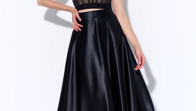 Атласная юбка-балон