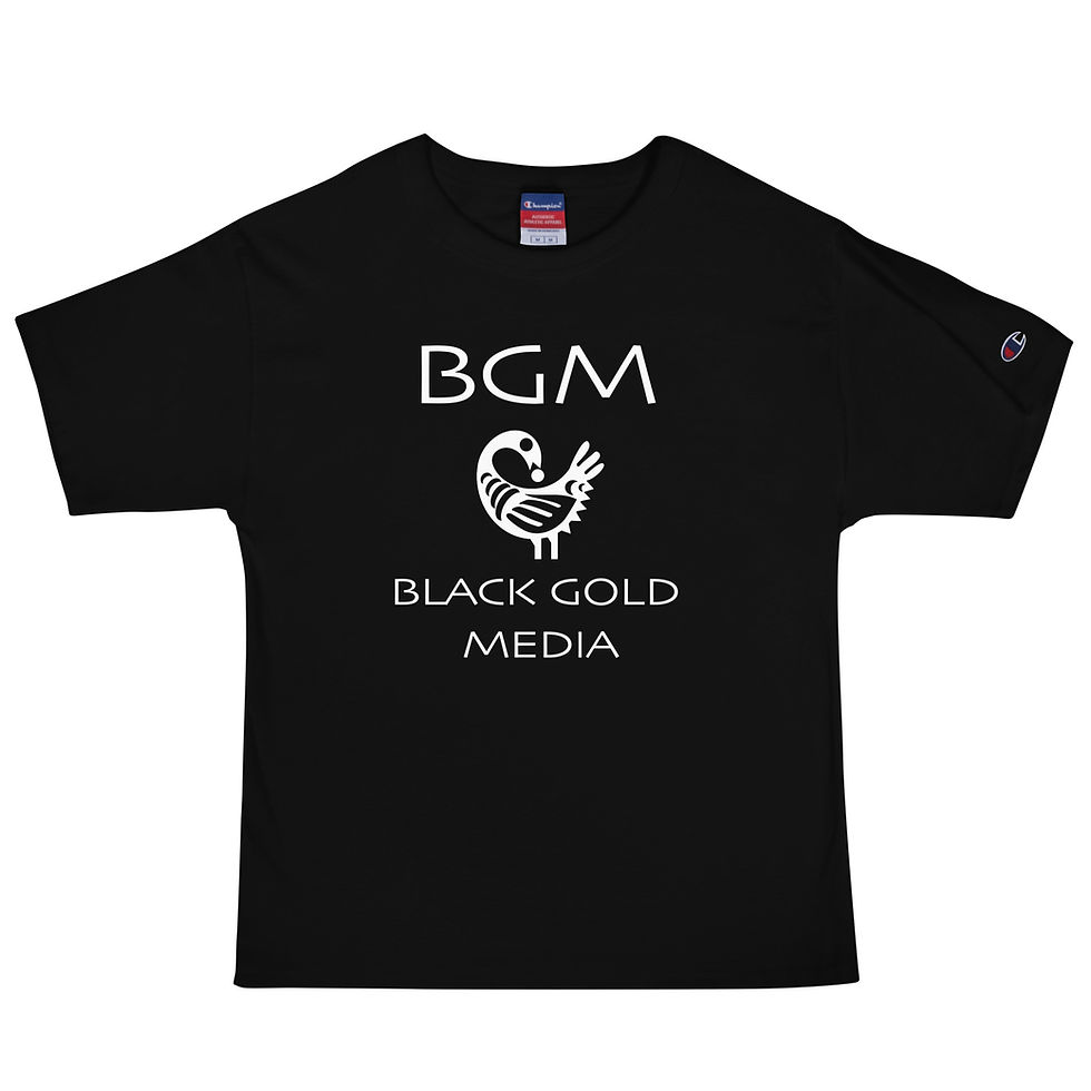 Black Gold Media branded t-shirt