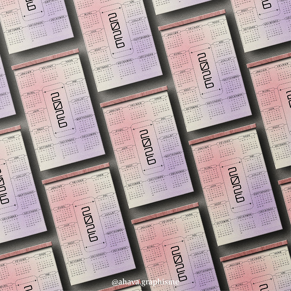 Miniature : Calendrier 2026 pastel pour bureau, mois de janvier en gros plan