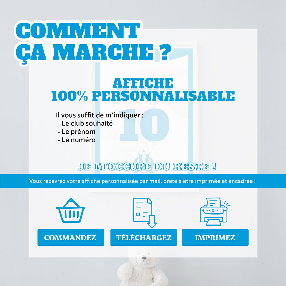 Miniature : Affiche Maillot de Foot Personnalisée