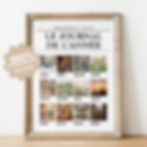 Affiche photo personnalisée 12 mois Le Journal de l’Année, cadeau famille original à imprimer.