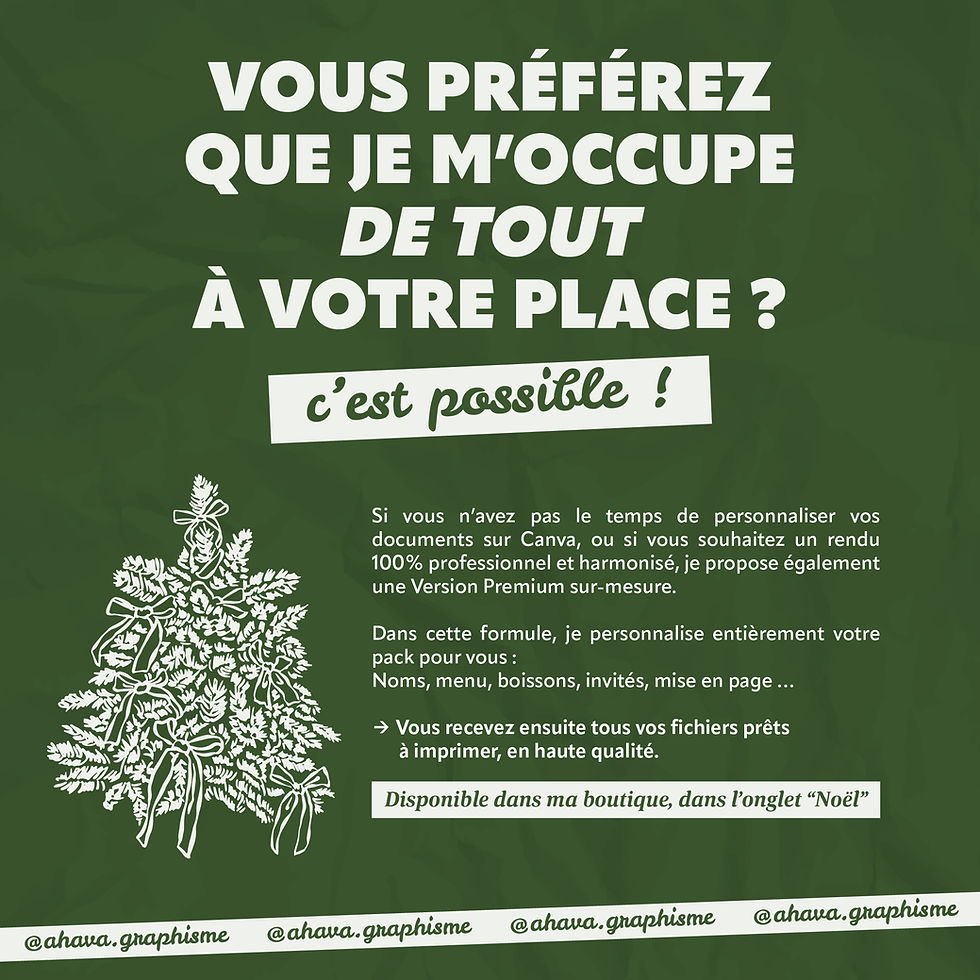 Miniature : Collection Noël Ahava Graphisme – Canva - pack papeterie pour les fêtes - printables