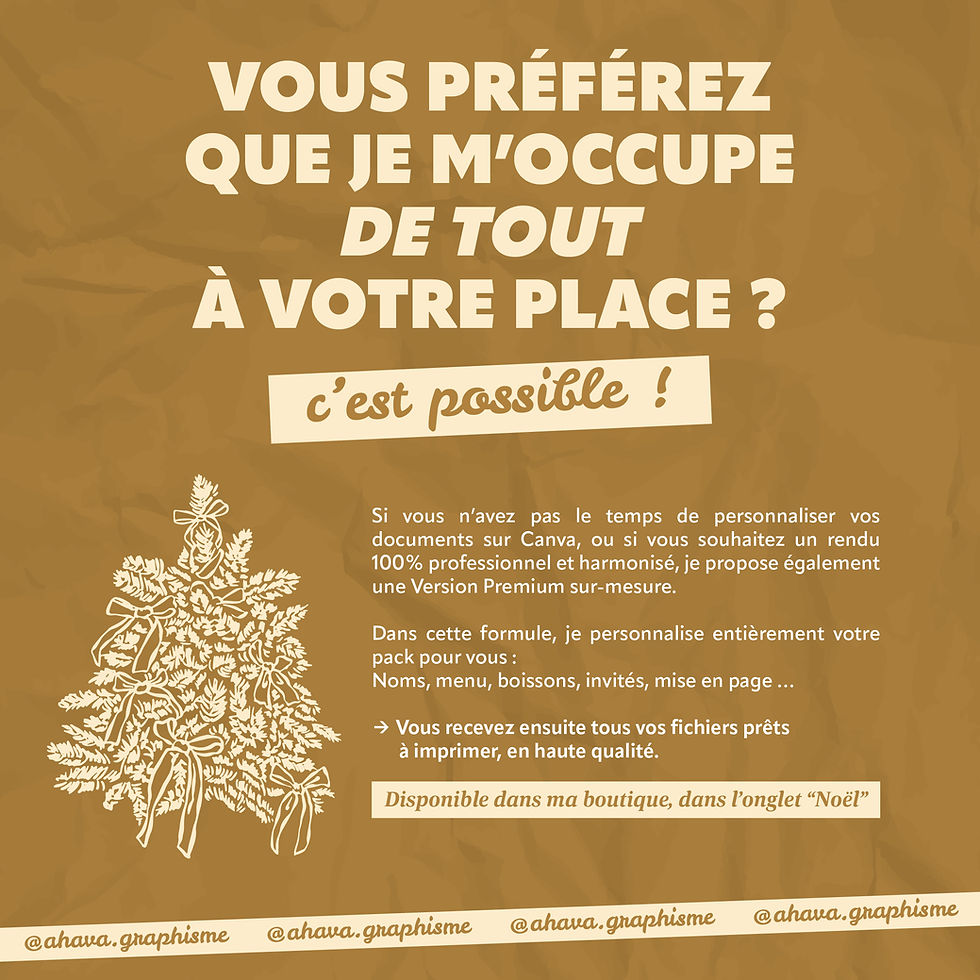Miniature : Collection Noël Ahava Graphisme – Canva - pack papeterie pour les fêtes - printables