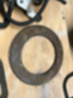 Was this the flywheel? Needs to be cleaned up obviously.