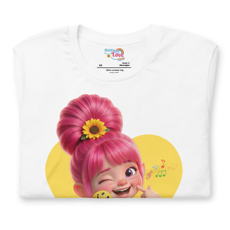 Thumbnail: Smile with Sunflower - T-shirt ❤️🩷🧡💛💚🩵