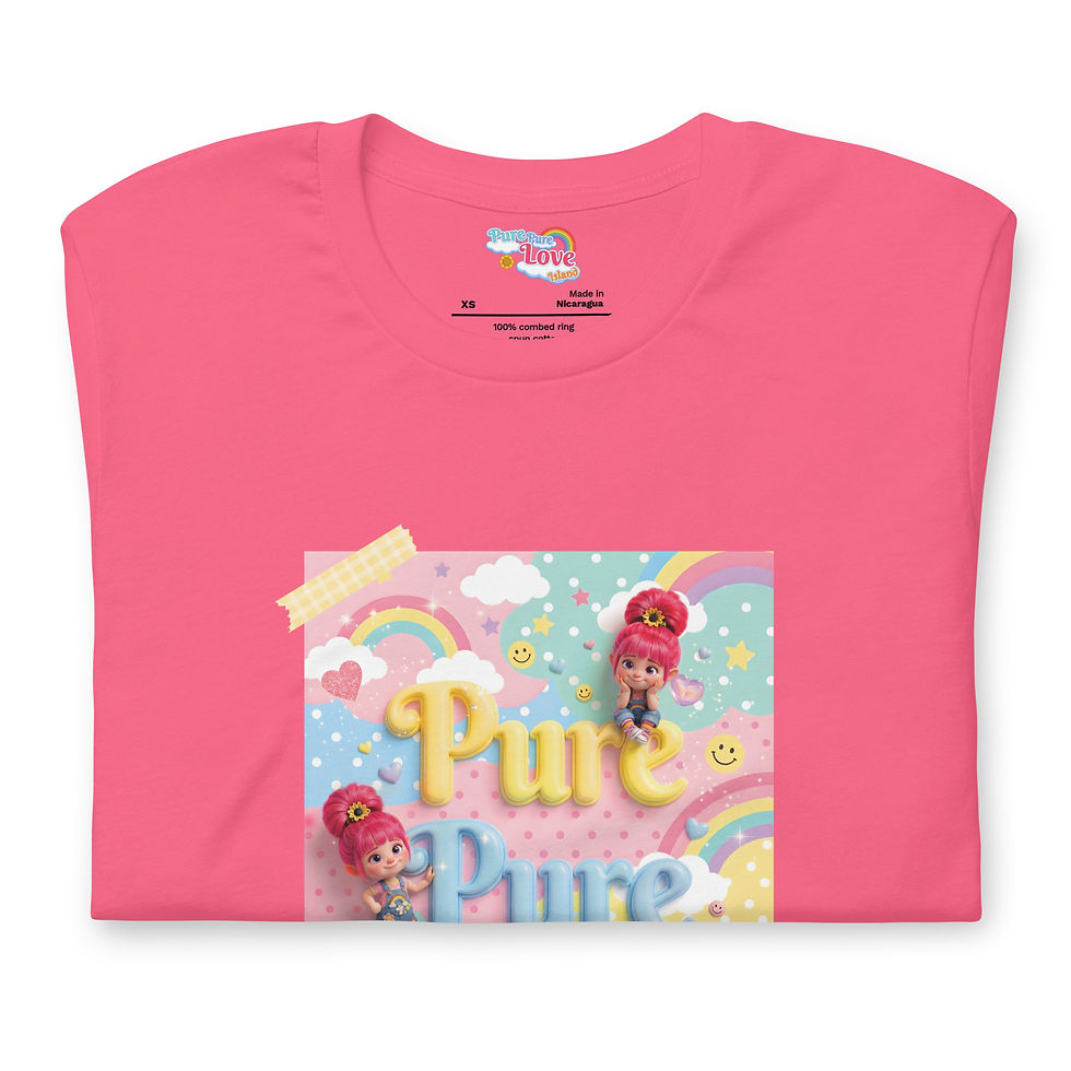 Thumbnail: Pure Pure Love -  T-shirt ❤️🩷🧡💛💚🩵