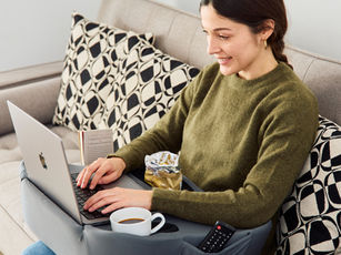 The Lap Desk Pillow That Finally Makes Working from the Couch Comfortable!