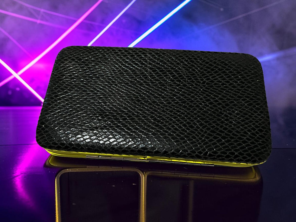 Thumbnail: Cotton On Women's Black and Gold Wallet-purses