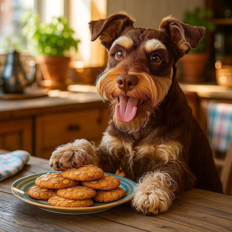 Barnaby likes to keep his Anzac Biscuits close!