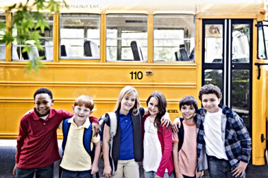 School Bus & Children