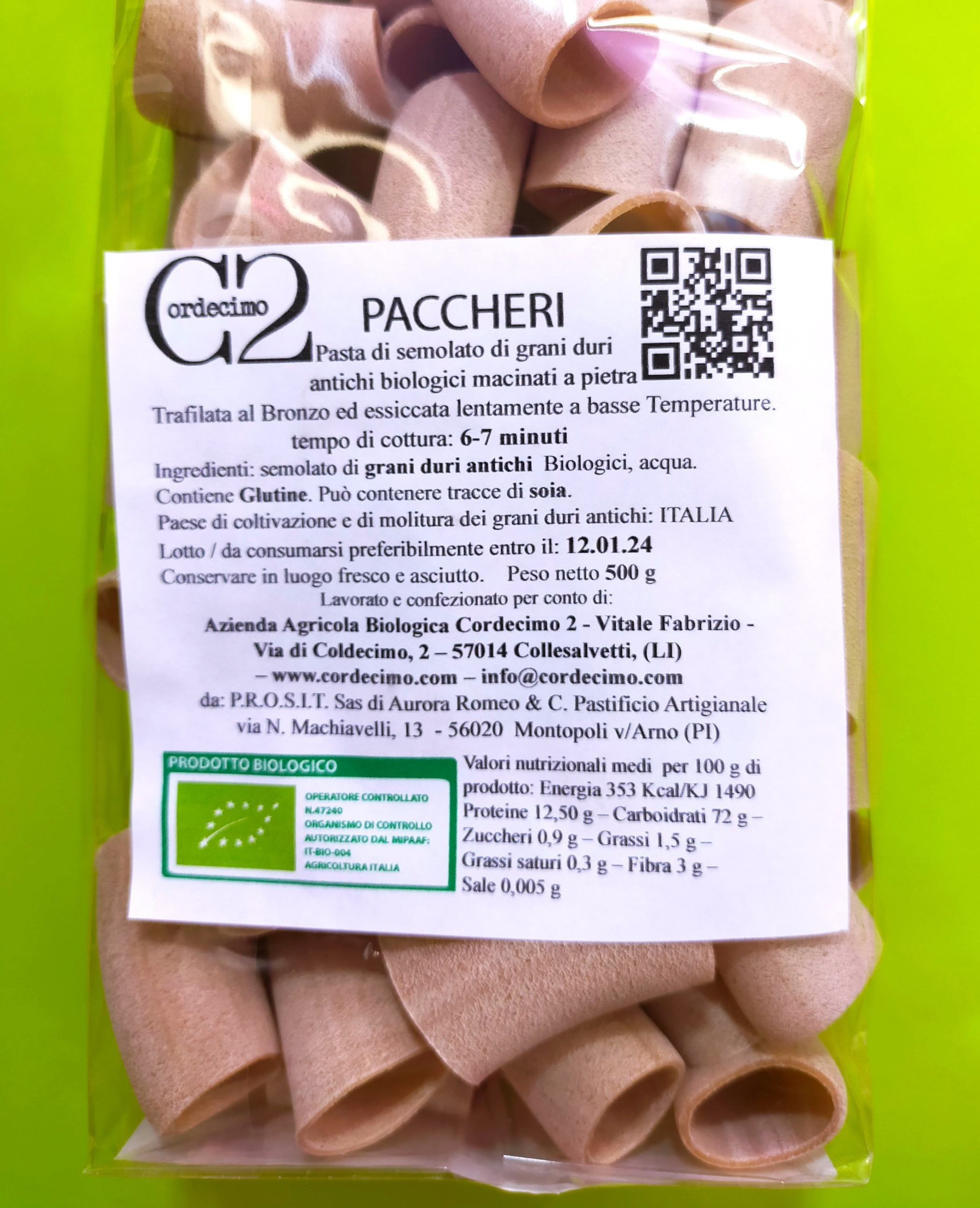 Paccheri di grano duro
