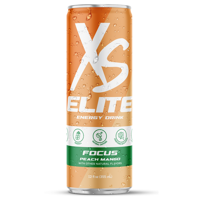 XS™ Elite + Focus Energy Drink – Peach Mango