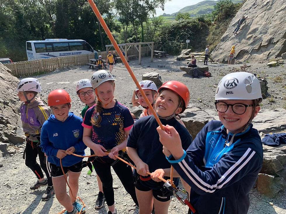 Big smiles on a climbing session at altnadue quarry, the Mournes