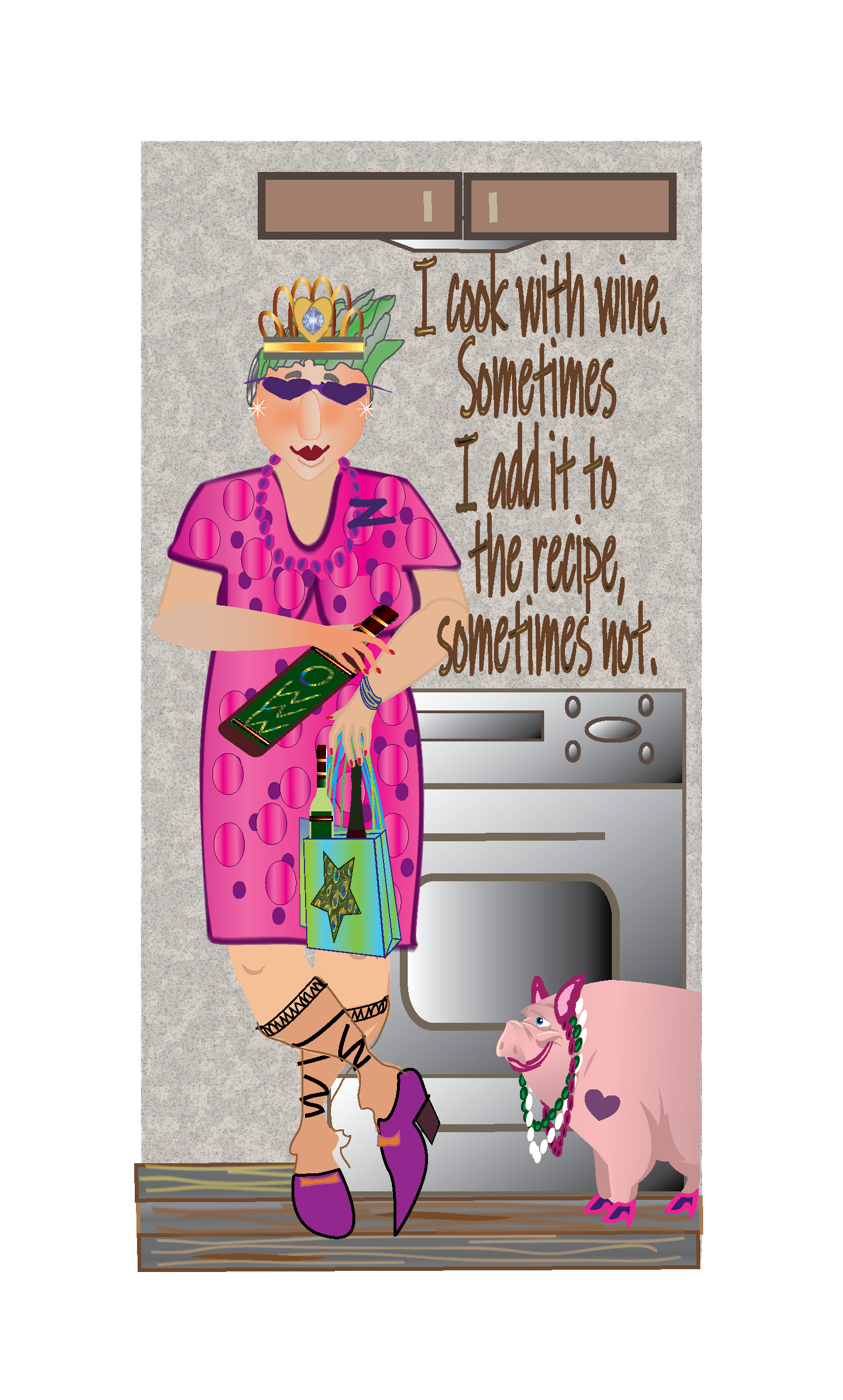 Magnet - Cook with Wine