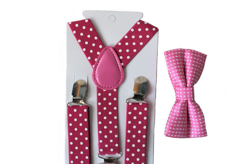 Miniatura: set humita + suspensores para niños (a) color fucsia