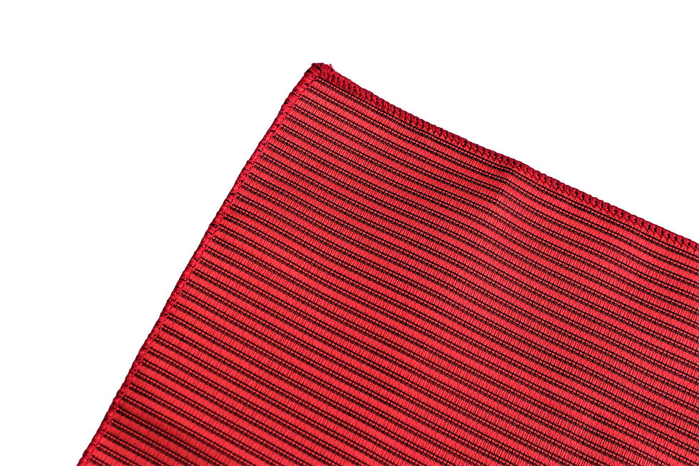 Miniatura: set corbata + pañuelo + colleras color rojo