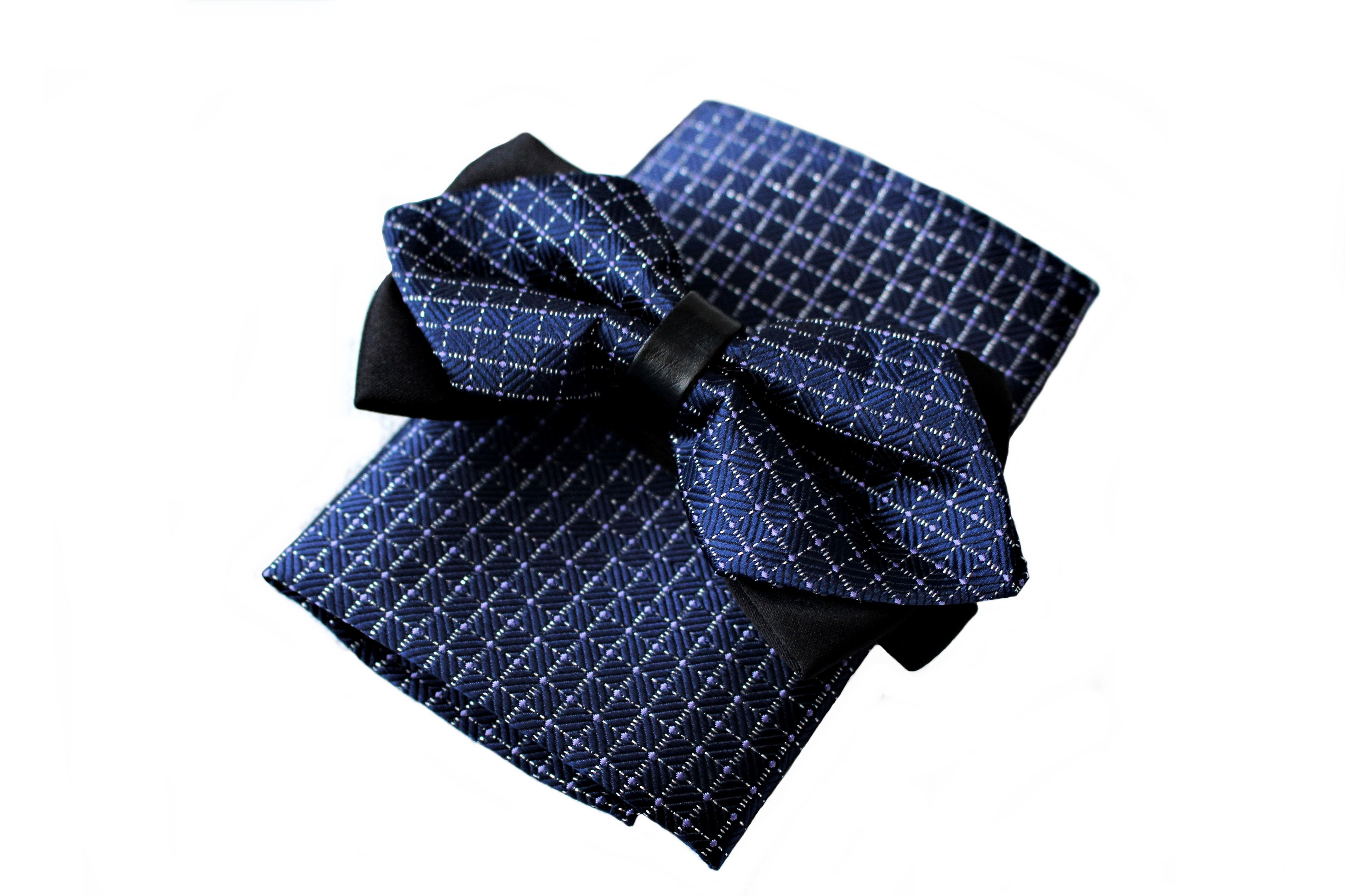 set humita + pañuelo color azul marino