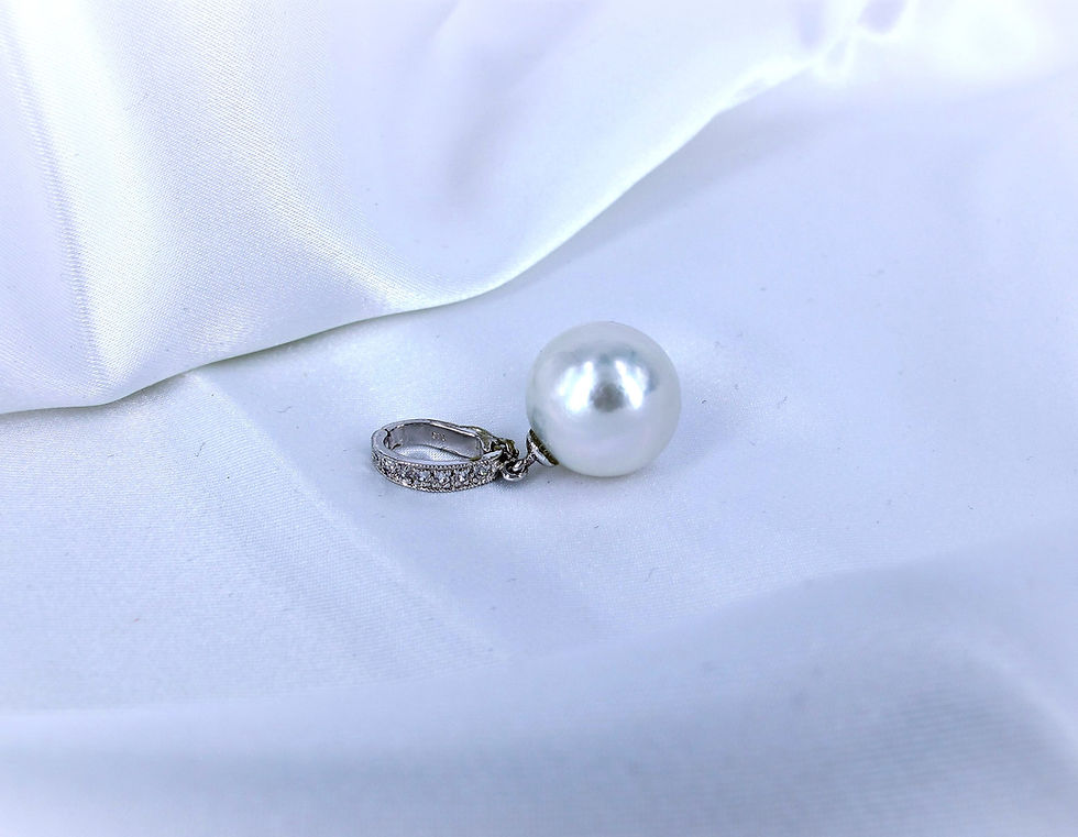 縮圖：JCp 270P Freshwater pearl perfect round white Pearl Pendant