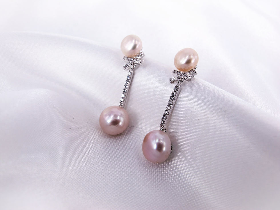 Miniatura: JCp 464E Freshwater Pearl "Lovely" Drop Earrings