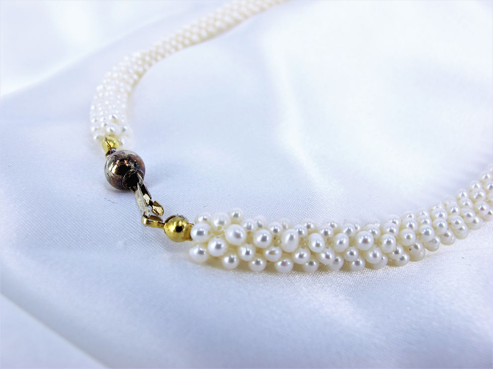 Miniaturbild: JCp 380N Elegant Freshwater Rice Pearl Necklace