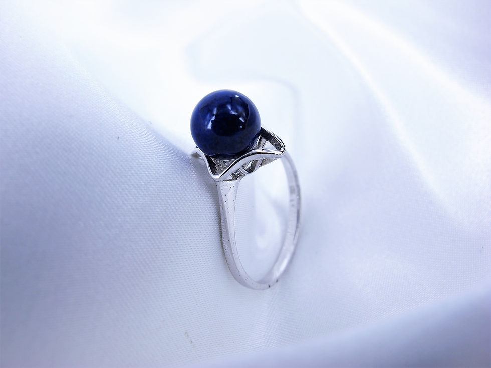 Miniaturbild: JCo 069R Lapis lazuli 青金石 bead ring