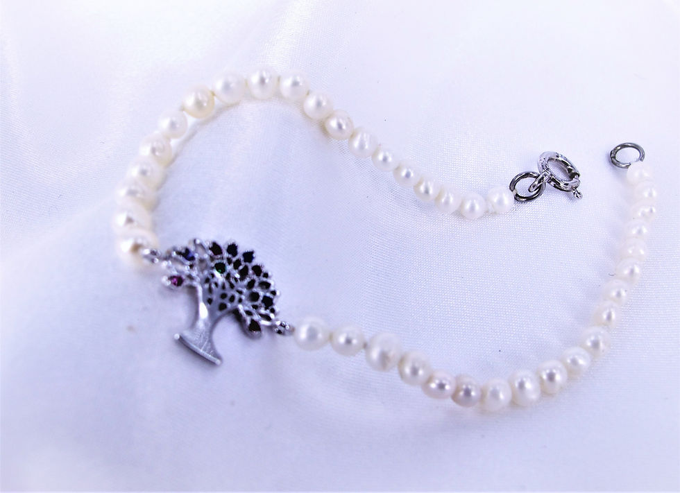 Miniatura: JCp 244B  "Tree of Life " Freshwater pearl Bracelet