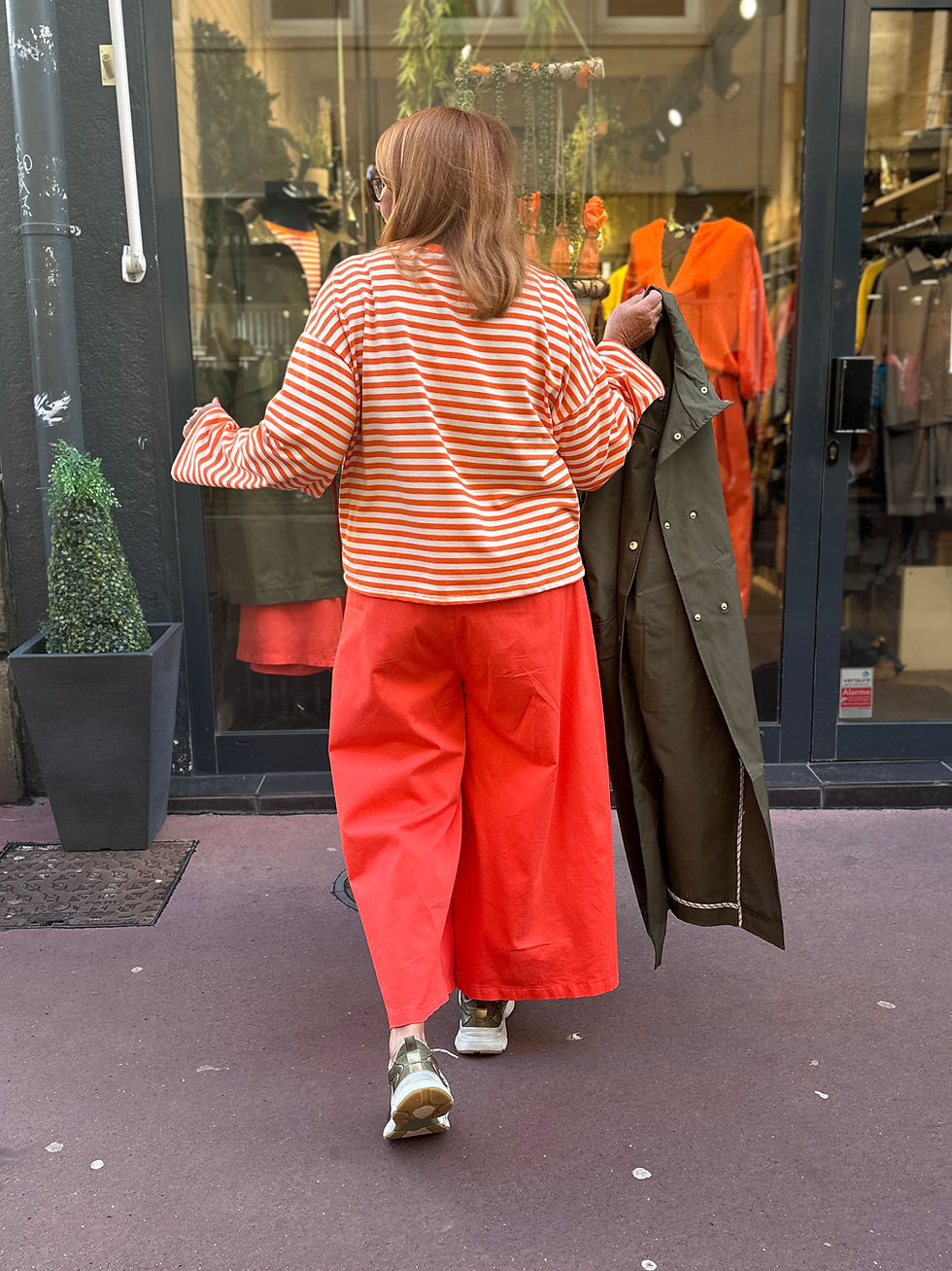 Miniature : Tee-shirt rayé orange 