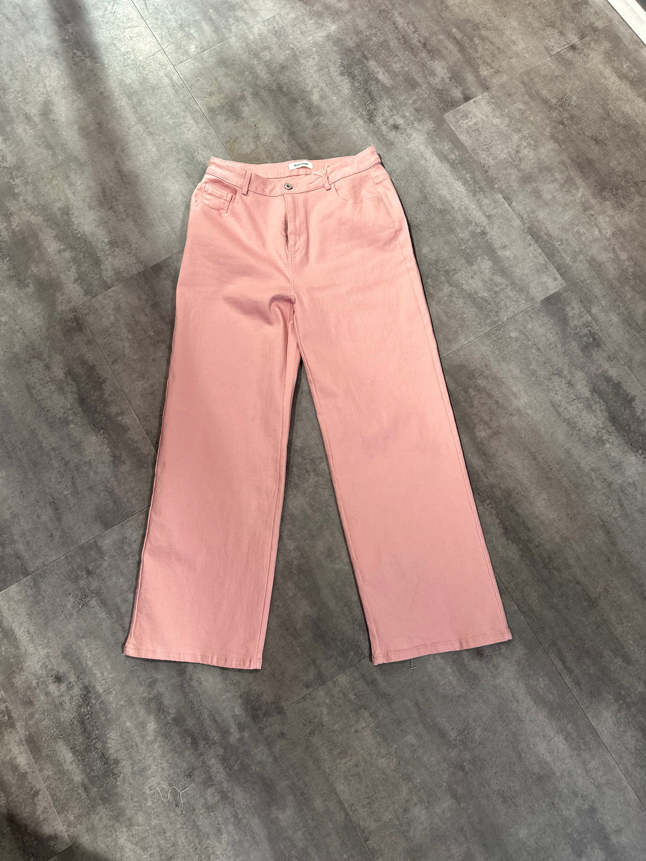 Pantalon mom rose