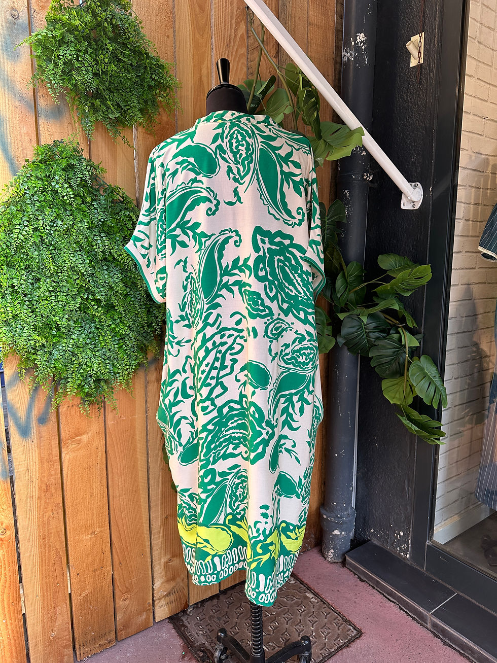 Miniature : Robe Saizon feuilles vert