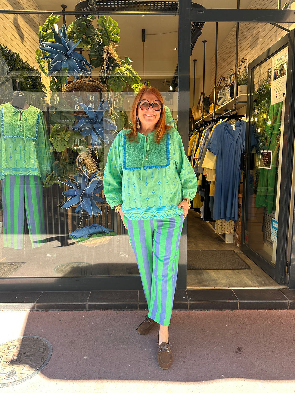 Miniature : Blouse smokée smeraldo