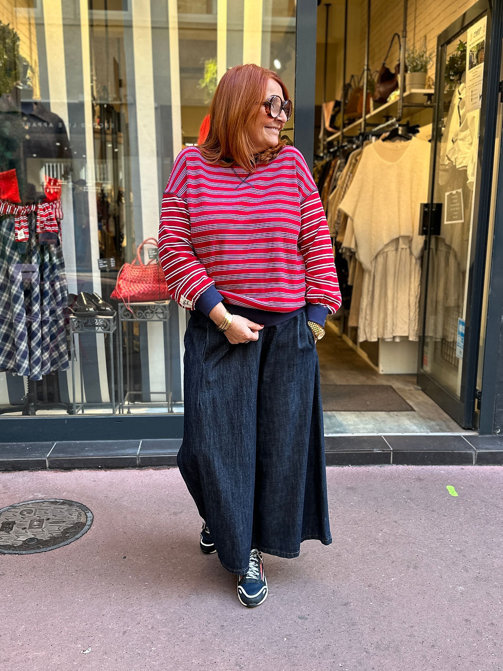 Miniature : Sweat rayé rouge