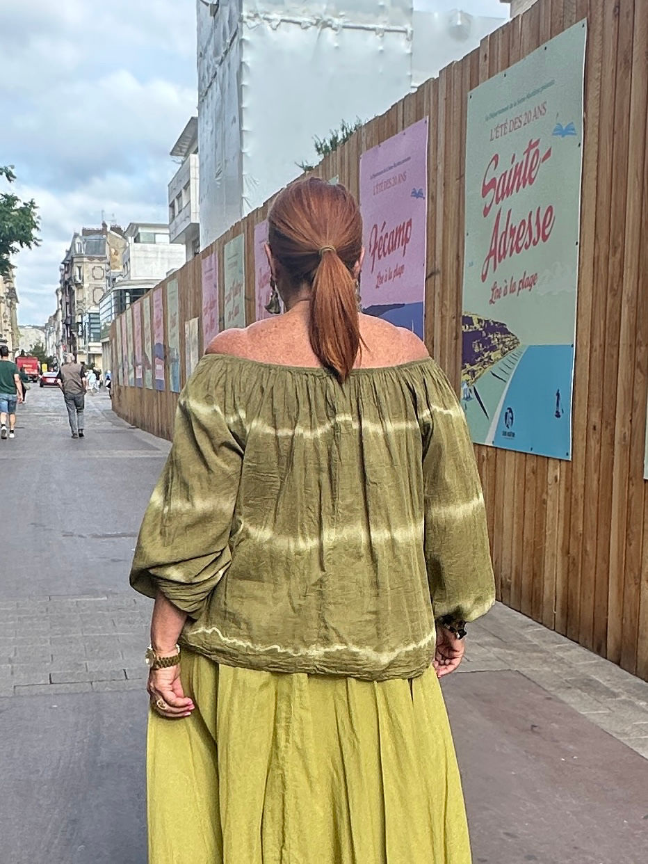 Miniature : Blouse tie&dye olive