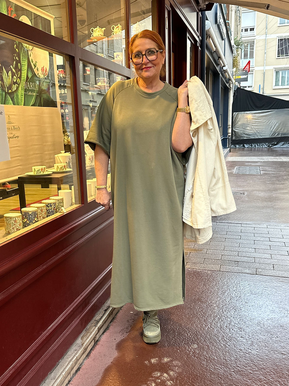 Miniature : Robe sweat kaki