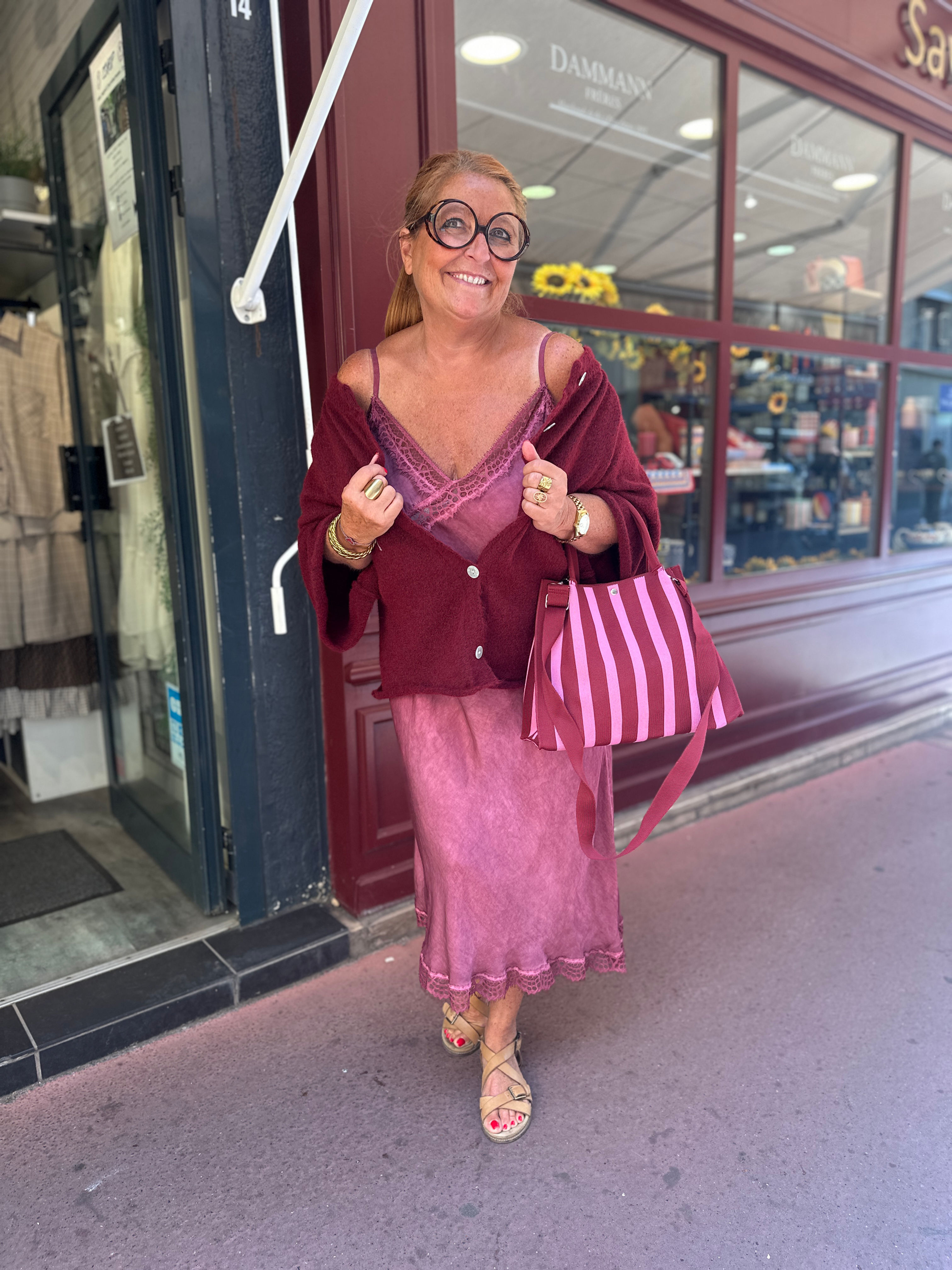 Grande robe nuisette lie de vin