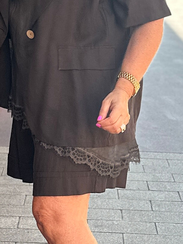 Miniature : Ensemble veste et bermuda choco