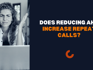 Analysis of whether reducing average handle time (AHT) increases repeat calls in a contact centre environment.