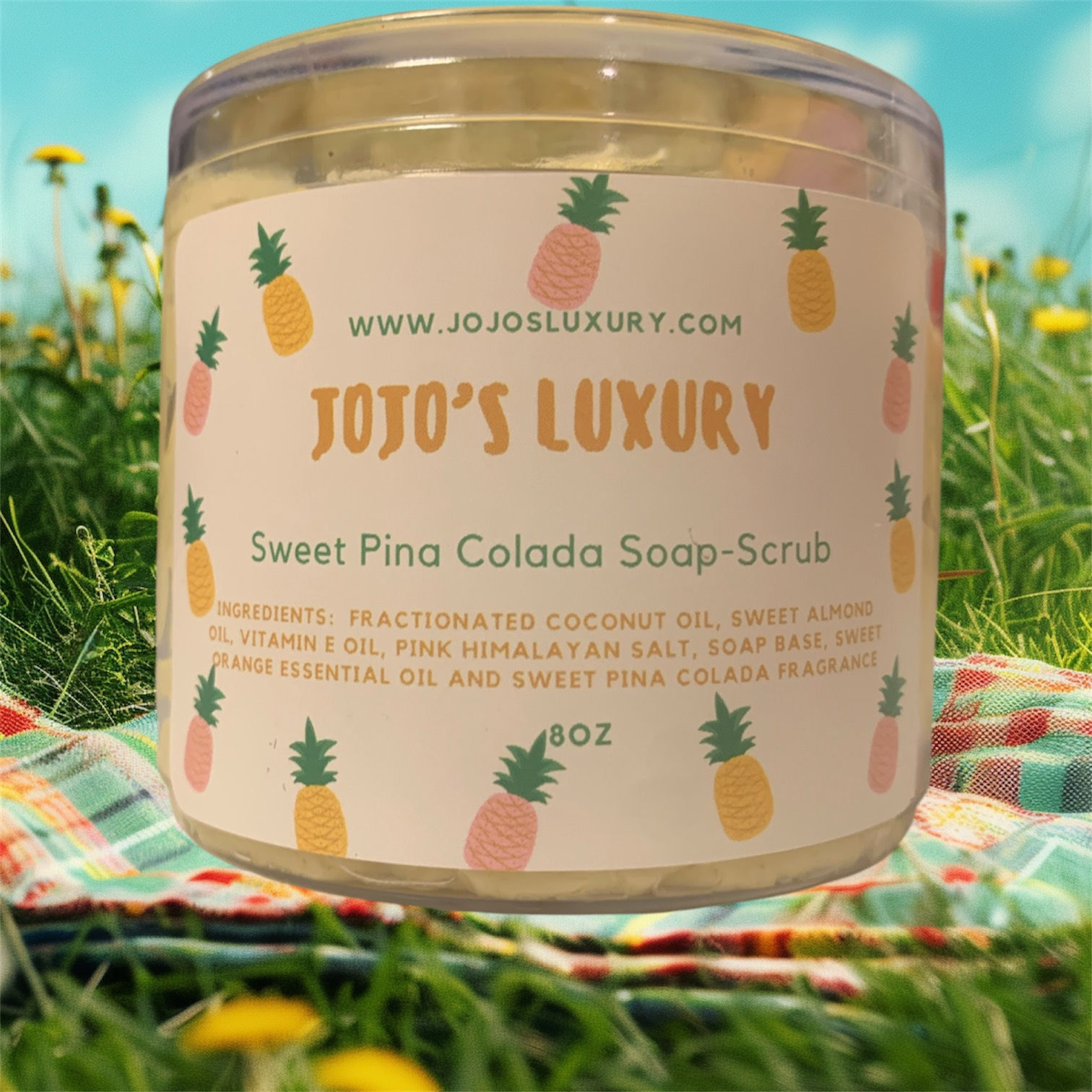Sweet Pina Colada Soap- Scrub 8oz 