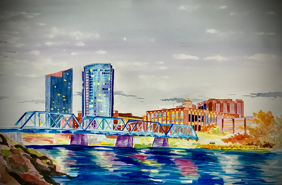 Thumbnail: “The Blue Bridge”, Canvas Print