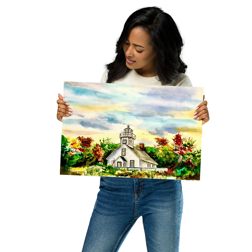 Thumbnail: Mission Point Lighthouse Late Fall Art Print