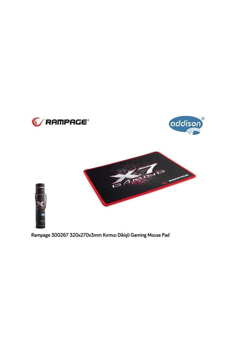 Küçük resim: Addison Rampage 300267 320X270X3MM Kırmızı Dikişli Gaming Mouse Pad