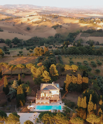 Beautiful drone footage Maniero montecassiano