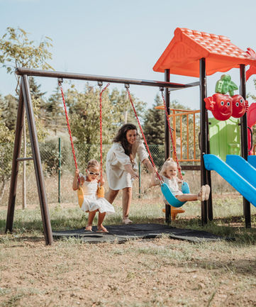 Playground at Maniero Montecassiano. Perfect for family holiday