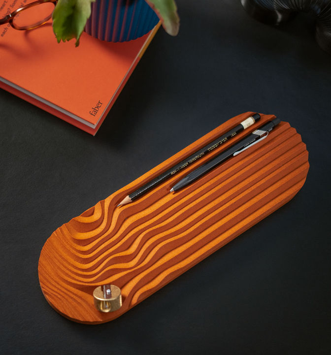 Desk Tray, colourful contours