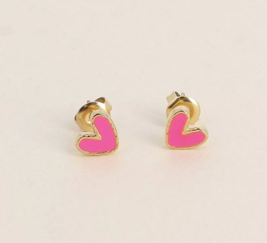 Miniature : Boucles d'oreilles à puce coeur
