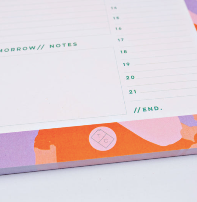 Miniature : Bloc planificateur de journée/ to do list