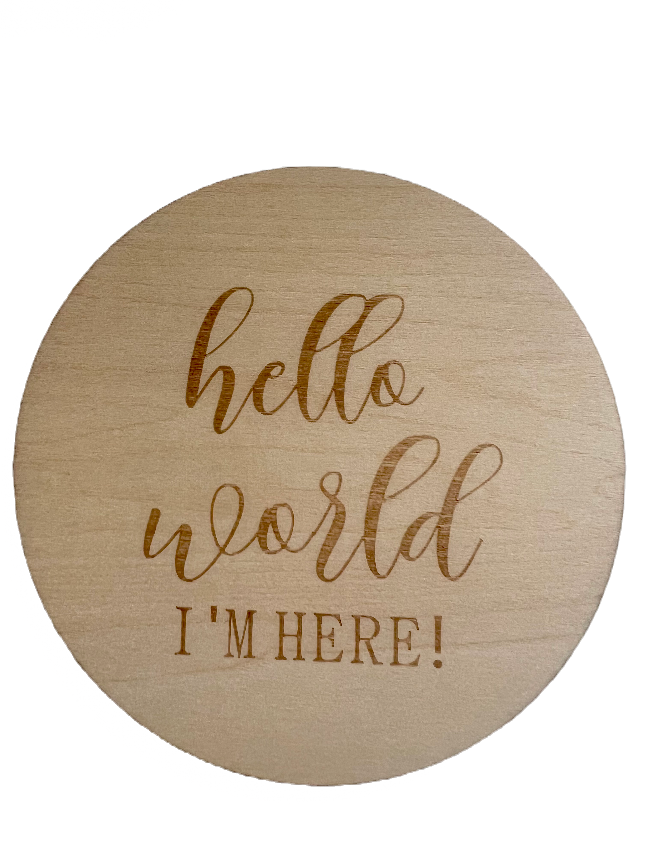 Wooden Baby Announcement Tile