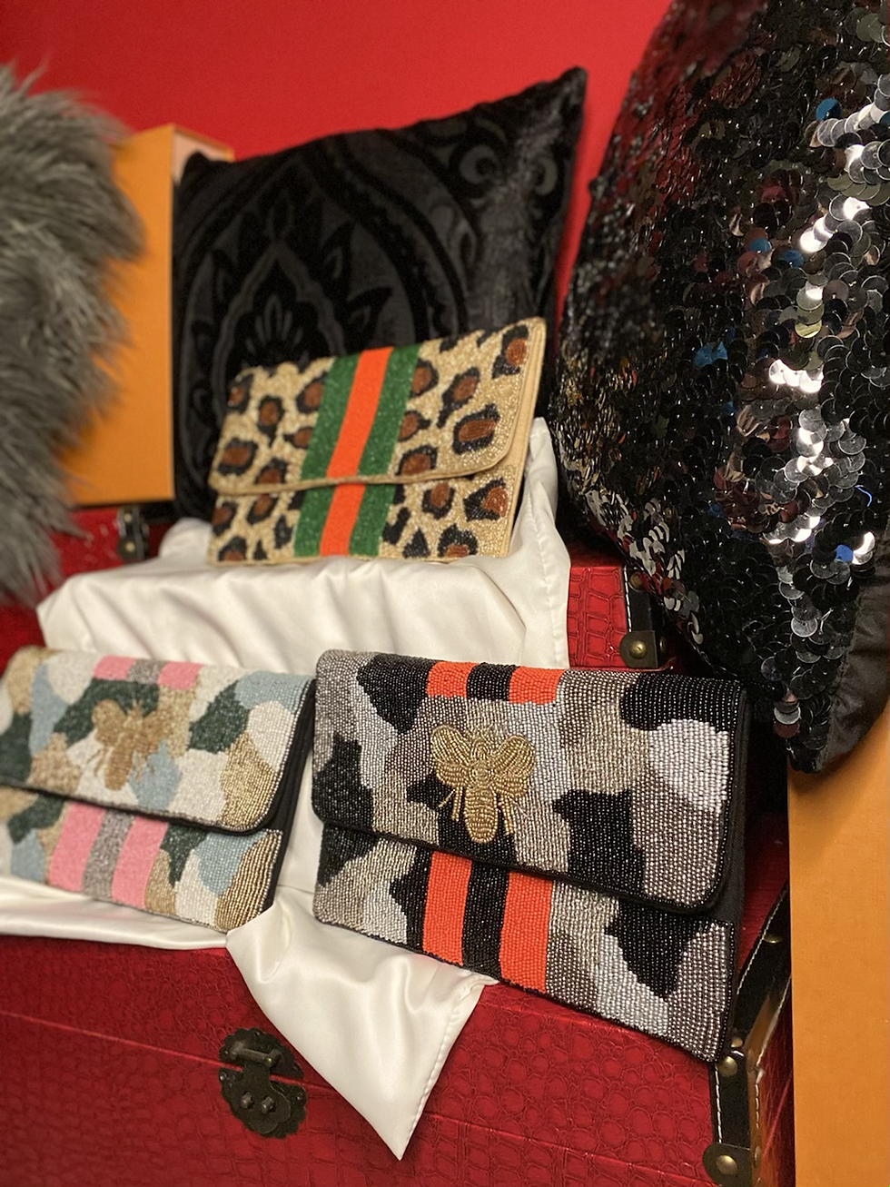 Thumbnail: Beaded Clutch-Hand made 