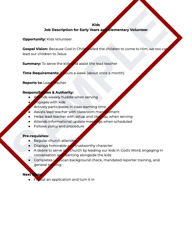 Thumbnail: Children's Ministry Structuring Bundle